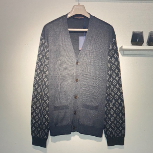 Louis Vuitton Wool Fleece Cardigan With All-Over Sleeve Print